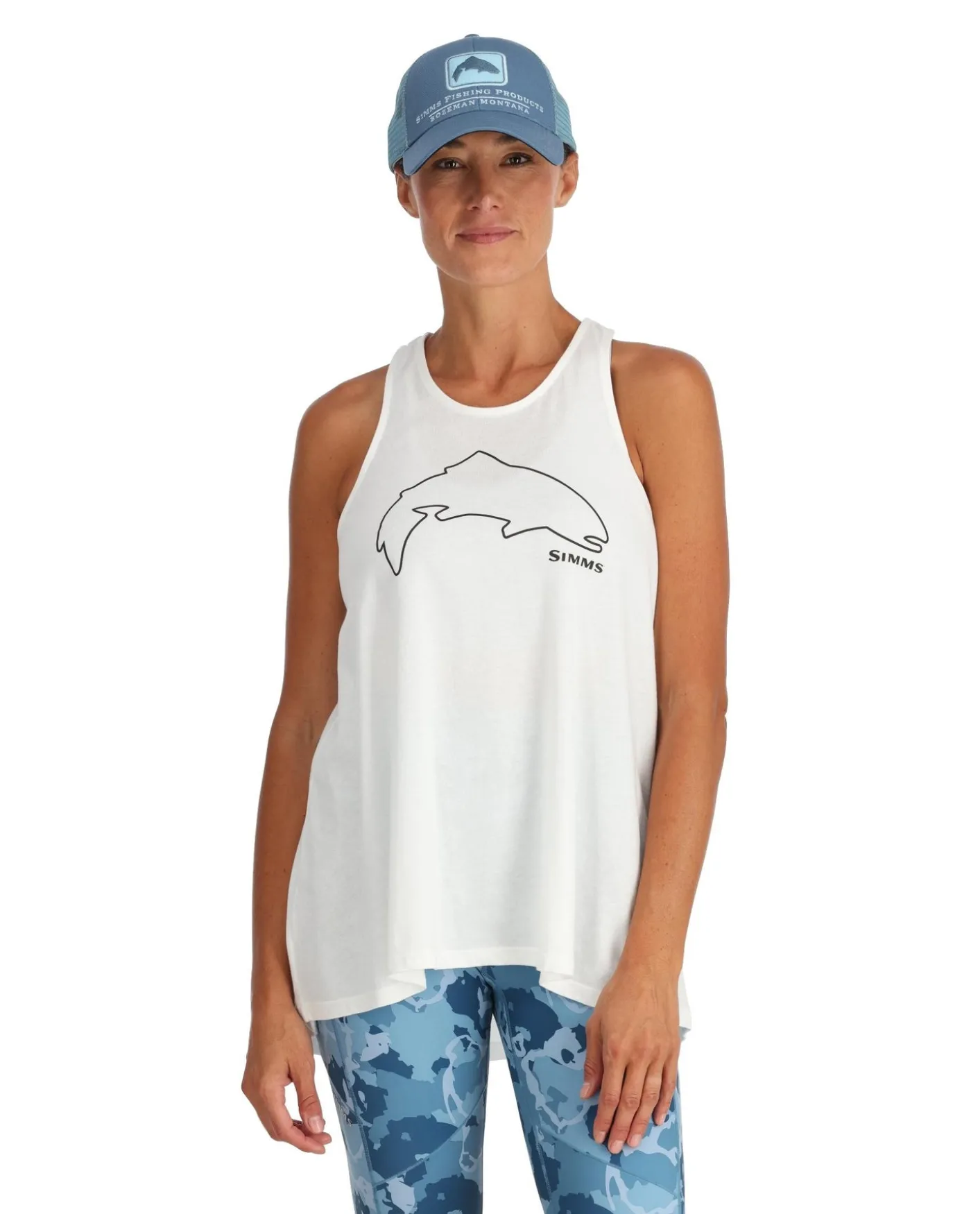 Women's Trout Outline Tank Top